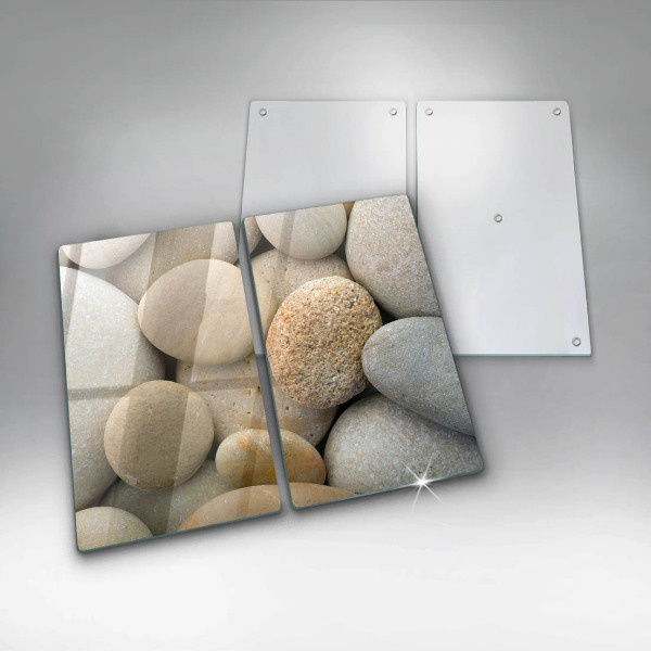 Tábua de cortar de vidro Padrão de pedras ovais