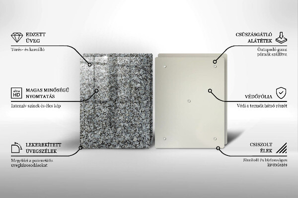 Tábua de cortar alimentos Textura de pedra