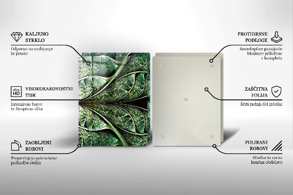 Tábua de cortar de vidro Estrutura das nervuras das folhas