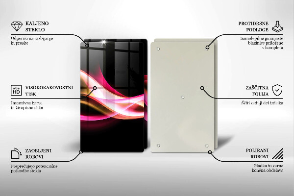 Tábua para cozinha Fumaça neon abstrata