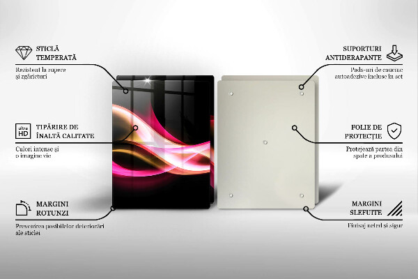 Tábua para cozinha Fumaça neon abstrata