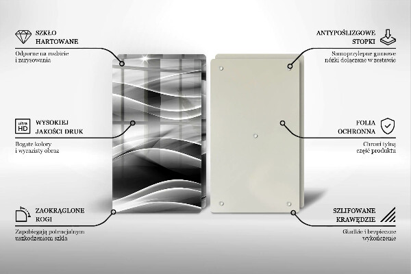 Tábua de cortar alimentos Linhas de fumaça abstratas