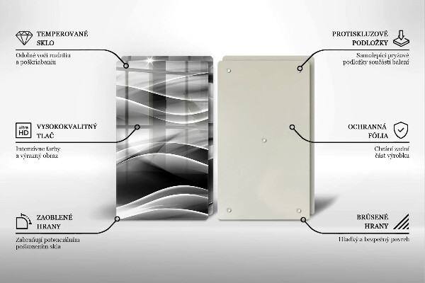 Tábua de cortar alimentos Linhas de fumaça abstratas