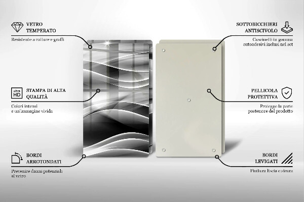 Tábua de cortar alimentos Linhas de fumaça abstratas