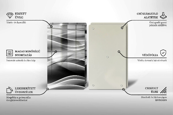 Tábua de cortar alimentos Linhas de fumaça abstratas