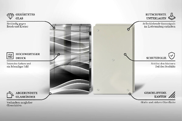Tábua de cortar alimentos Linhas de fumaça abstratas
