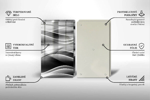 Tábua de cortar alimentos Linhas de fumaça abstratas
