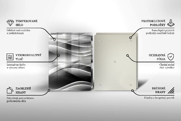 Tábua de cortar alimentos Linhas de fumaça abstratas