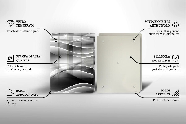 Tábua de cortar alimentos Linhas de fumaça abstratas
