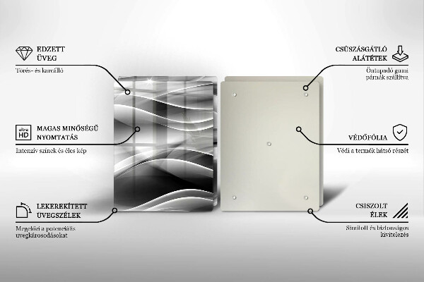 Tábua de cortar alimentos Linhas de fumaça abstratas
