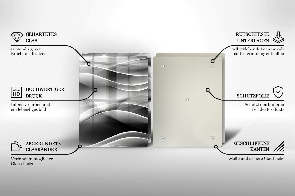 Tábua de cortar alimentos Linhas de fumaça abstratas