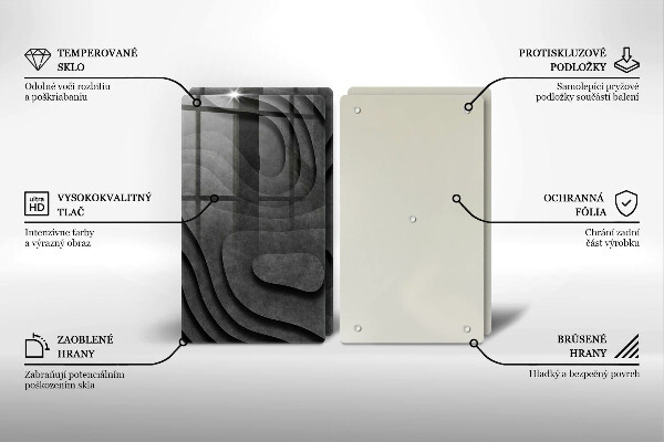 Tábua para cozinha Formas de pedra 3D