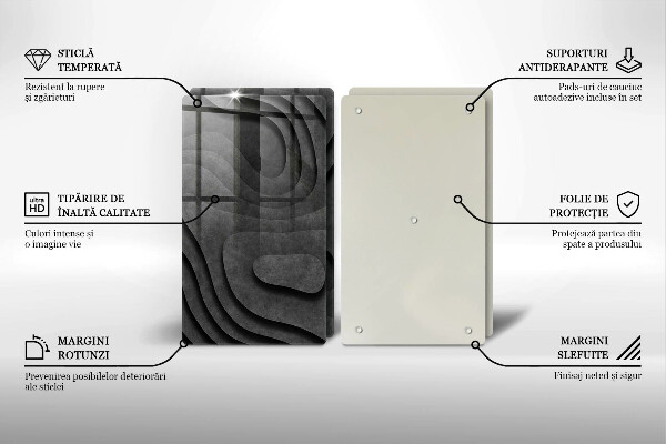 Tábua para cozinha Formas de pedra 3D
