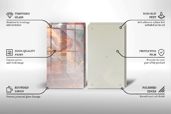 Tábua corte Mármore com ouro