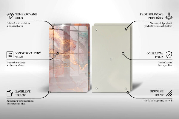 Tábua corte Mármore com ouro