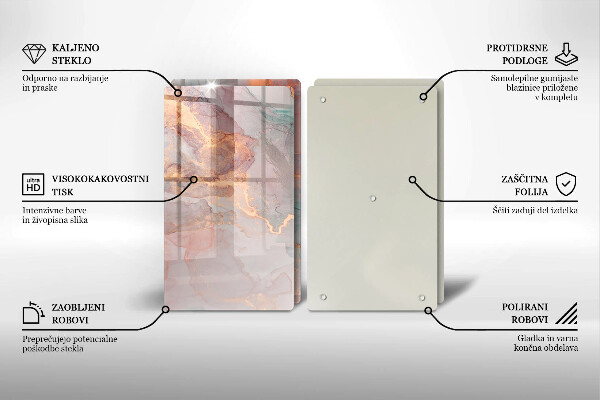 Tábua corte Mármore com ouro