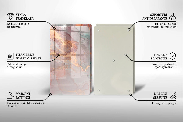 Tábua corte Mármore com ouro