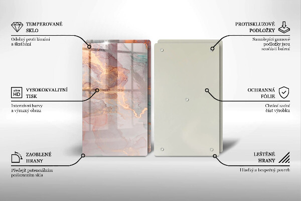 Tábua corte Mármore com ouro