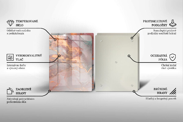 Tábua corte Mármore com ouro