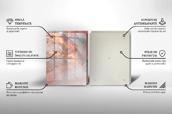 Tábua corte Mármore com ouro