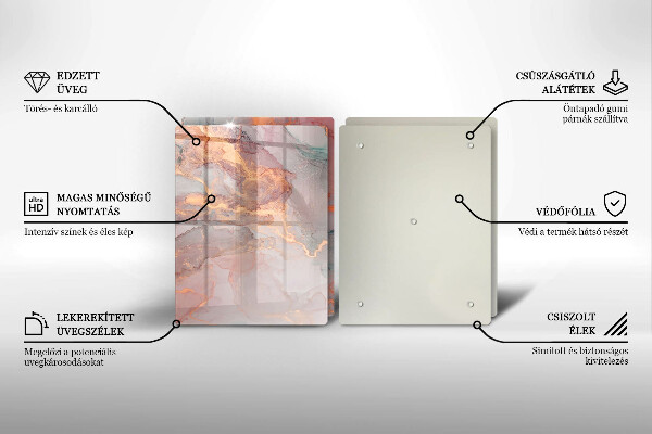 Tábua corte Mármore com ouro