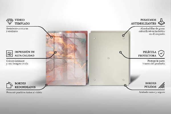 Tábua corte Mármore com ouro