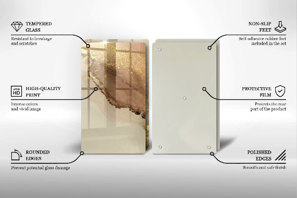 Tábua para cozinha Ouro abstrato