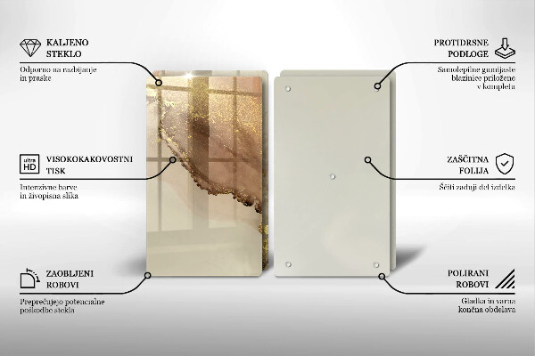 Tábua para cozinha Ouro abstrato