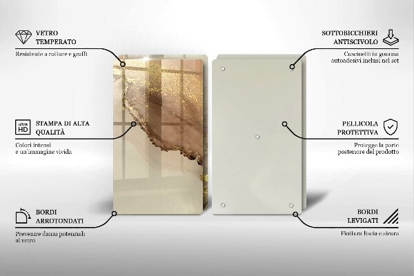 Tábua para cozinha Ouro abstrato