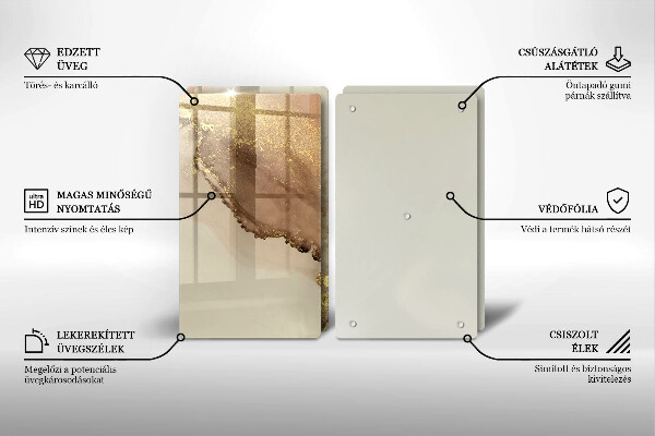 Tábua para cozinha Ouro abstrato