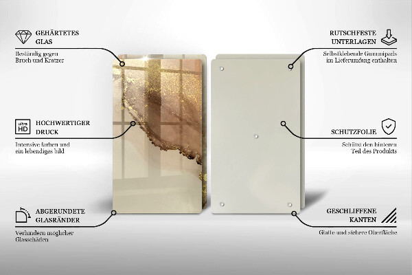 Tábua para cozinha Ouro abstrato