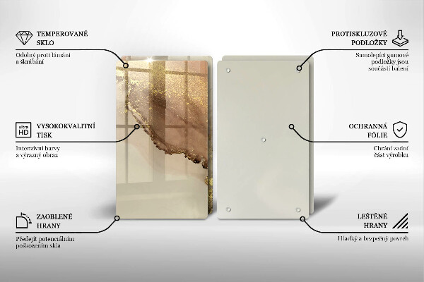 Tábua para cozinha Ouro abstrato