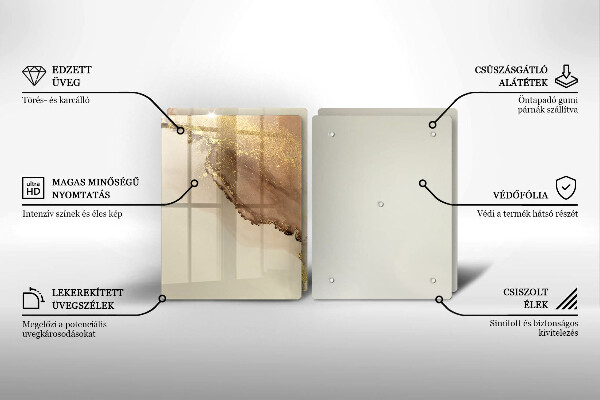 Tábua para cozinha Ouro abstrato