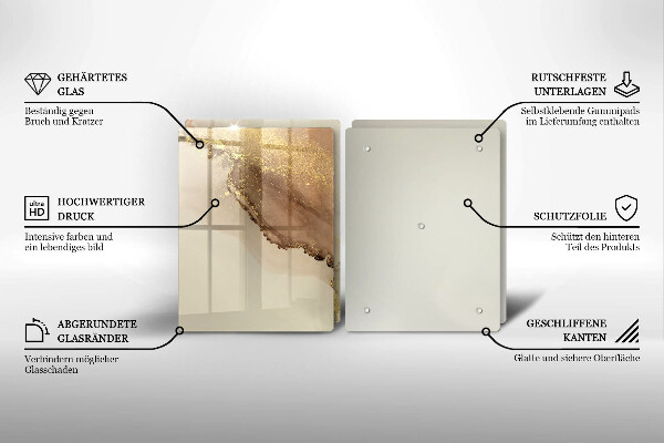 Tábua para cozinha Ouro abstrato