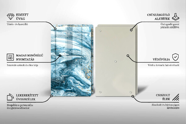 Tábua de cortar Estrutura com ouro