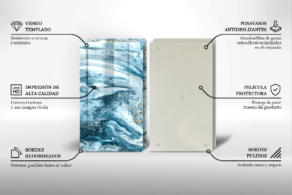 Tábua de cortar Estrutura com ouro