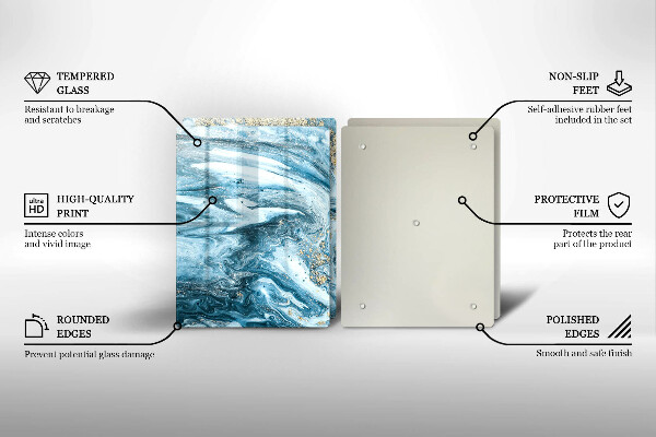 Tábua de cortar Estrutura com ouro