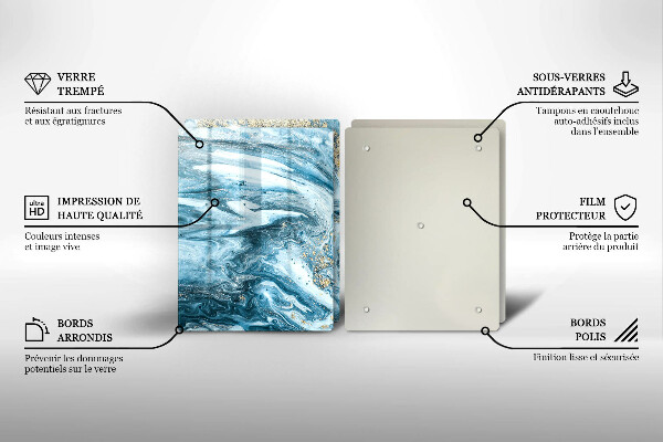 Tábua de cortar Estrutura com ouro