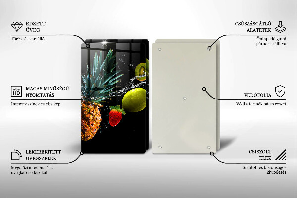 Tábua de corte Fruta na água