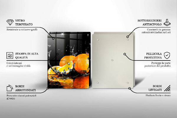 Tábua de cortar Fruta laranja suculenta