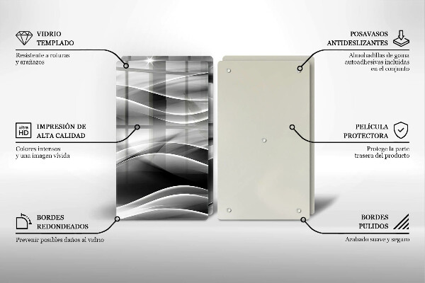 Tábua de cortar alimentos Linhas suaves de abstração