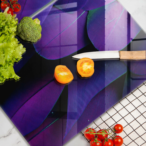 Tábua de cortar de vidro Penas de neon