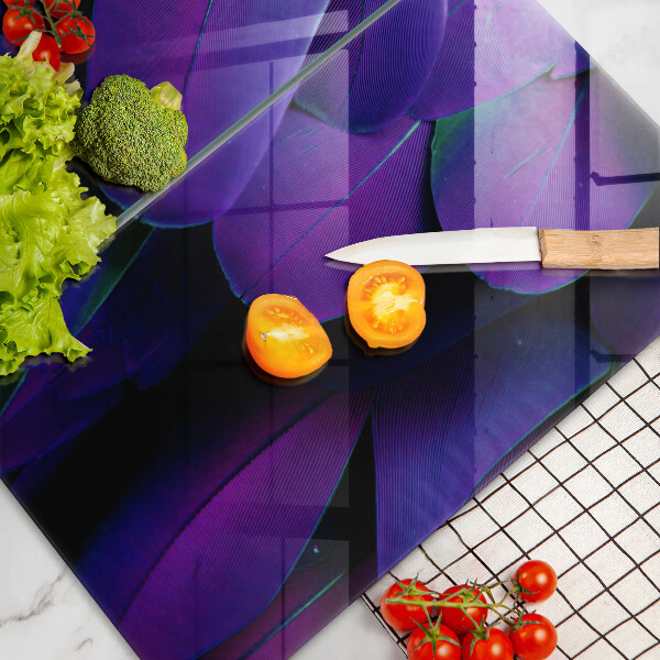 Tábua de cortar de vidro Penas de neon