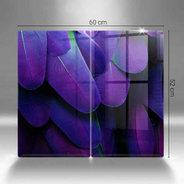 Tábua de cortar de vidro Penas de neon