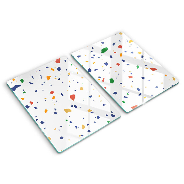 Tábua de corte de vidro Grés colorido