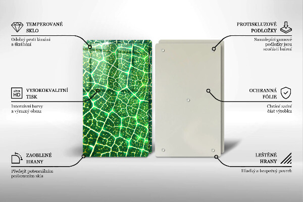 Tábua de cortar alimentos Estrutura da folha