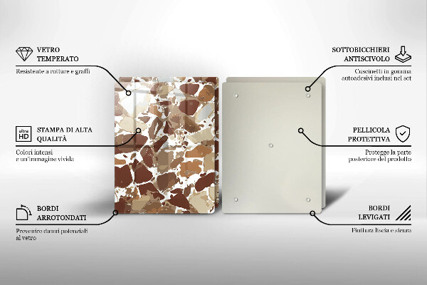 Tábua de corte Pontos decorativos de pedra