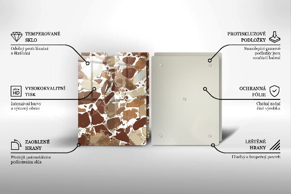 Tábua de corte Pontos decorativos de pedra