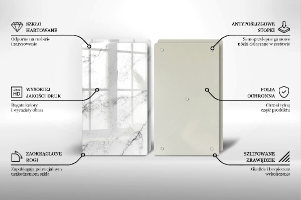 Tábua de cortar Textura de mármore elegante