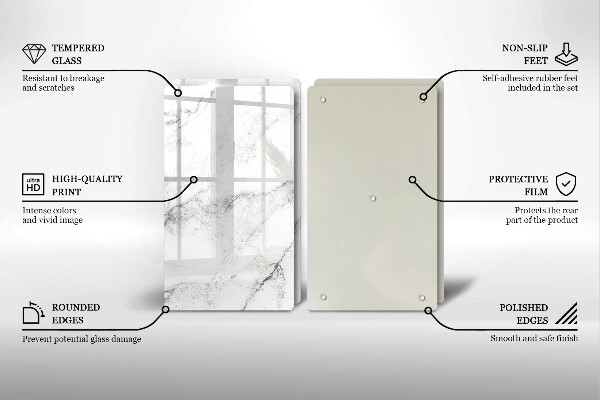 Tábua de cortar Textura de mármore elegante